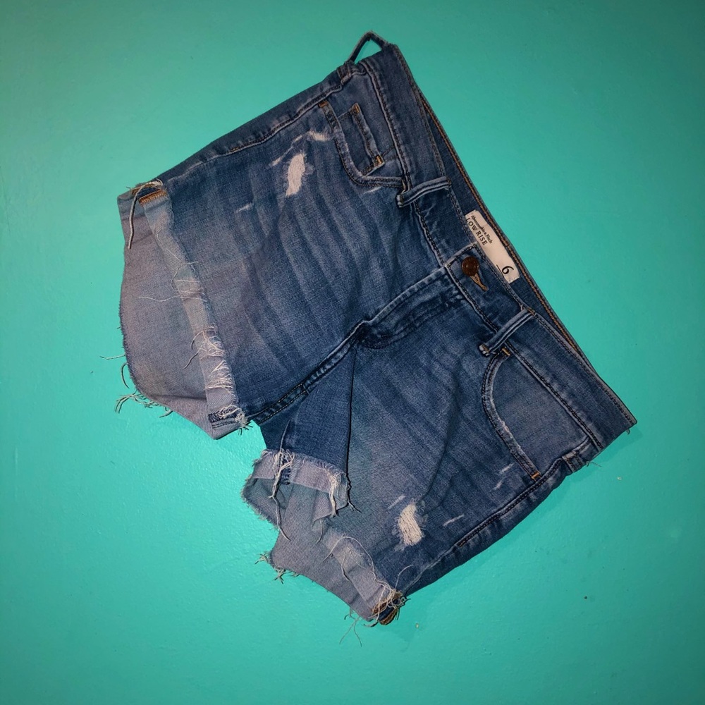 Abercrombie and fitch low rise jean shorts